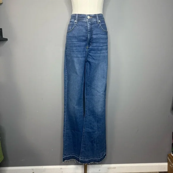 LOFT Denim Flare Wide-Leg Jeans - Picture 1 of 9